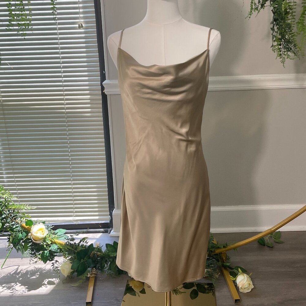 Fleur Du Mal | Short Cowl Neck Slip Mini Dress
